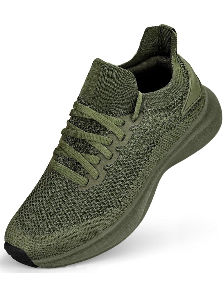 Women's Green Shoes Lightweight Non-Slip Breathable Athletic Tennis Sneakers